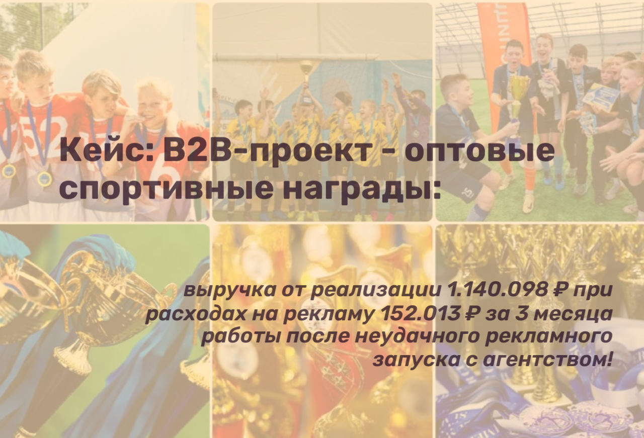 Кейс: B2B-проект - оптовые спортивные награды: