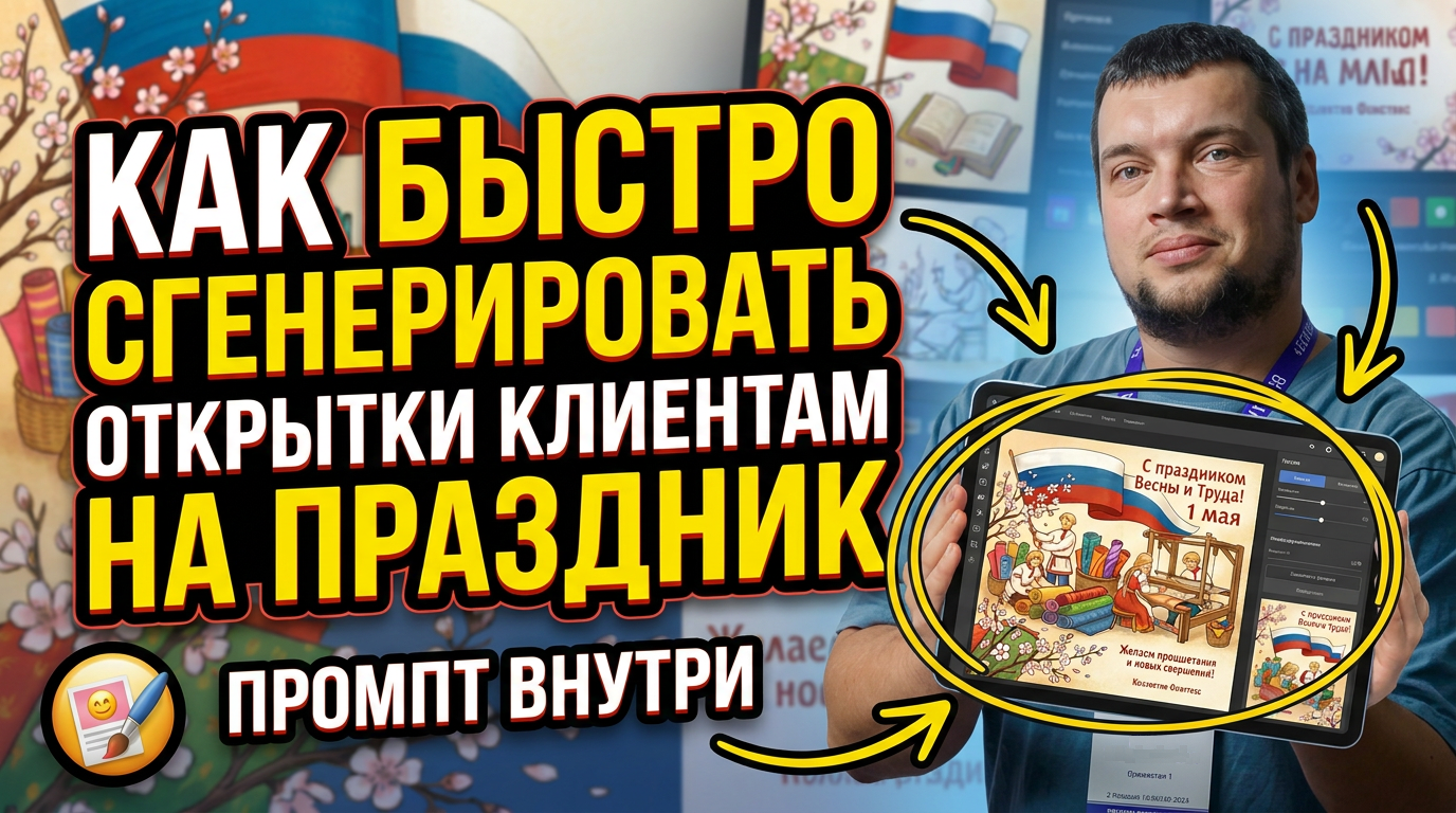 Как быстро сгенерировать открытки клиентам на праздник